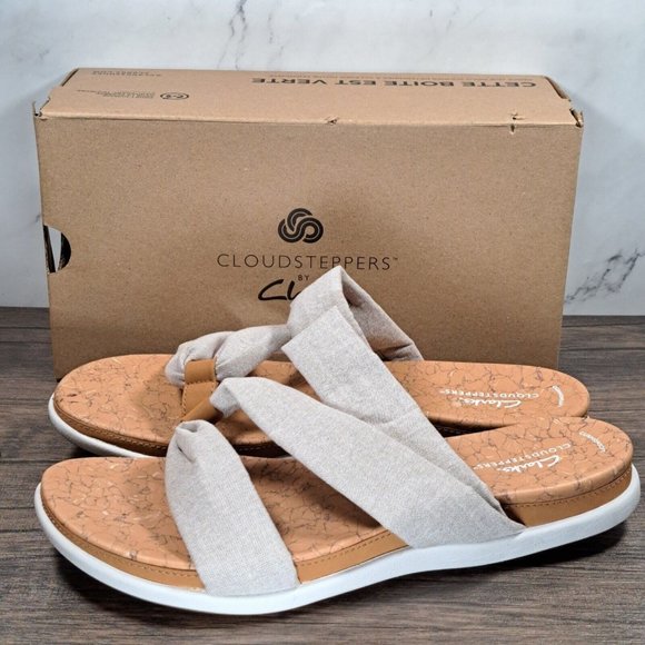 Clarks Cloudsteppers Shoes - Cloudsteppers by Clarks Eliza Skip Natural Sandals Women's Size 12 M (NIB)